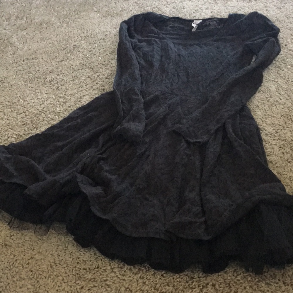 Black lace free people dress